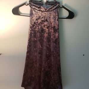 Velvet high collar bodysuit